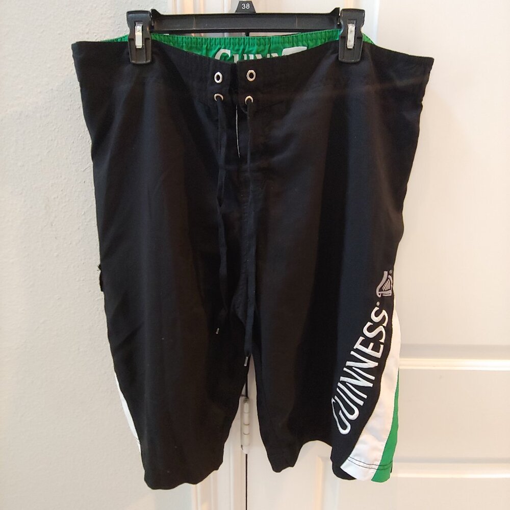 Guinness Swim Trunks Men's Extra Large Board Shorts Black